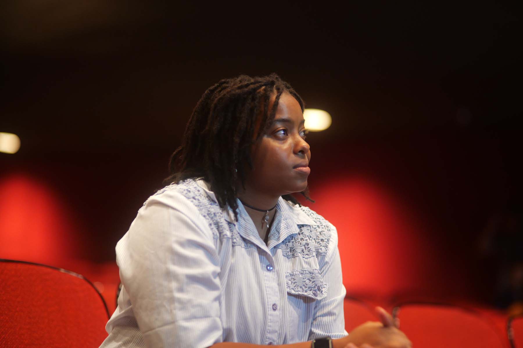 woman at State of Black California Fresno