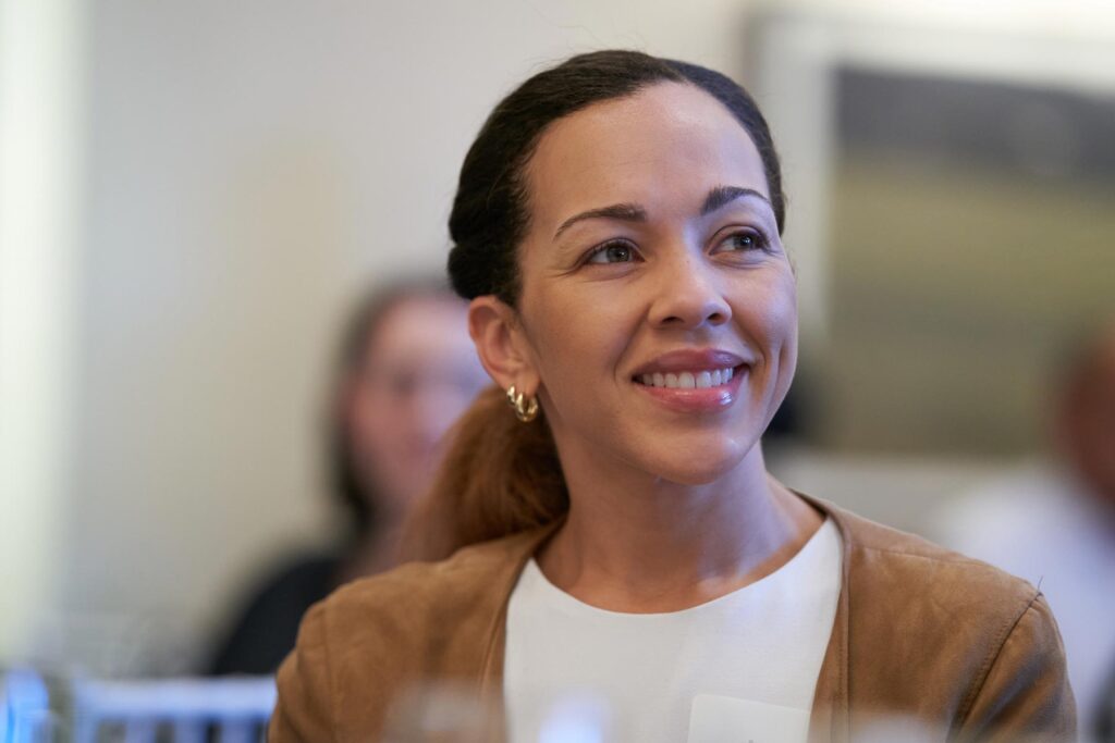 woman smiling