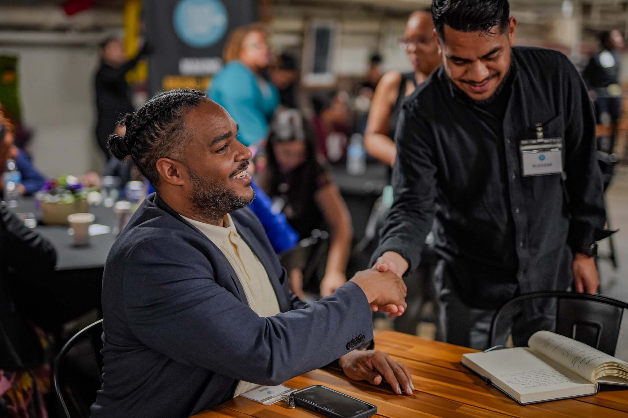 Two men shaking hands